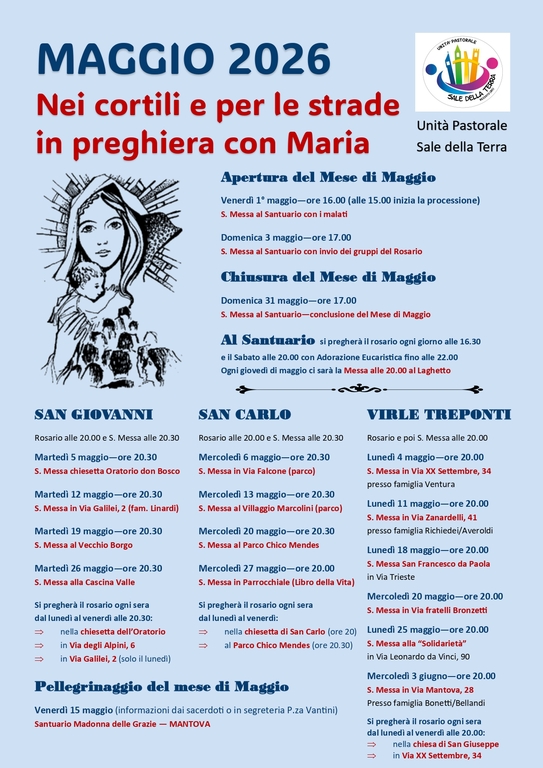 NEI CORTILI E PER LE STRADE IN PREGHIERA CON MARIA